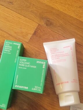 Volcanic Clay Mask + Cherry Blossom Cleanser + Retinol Cica Cream